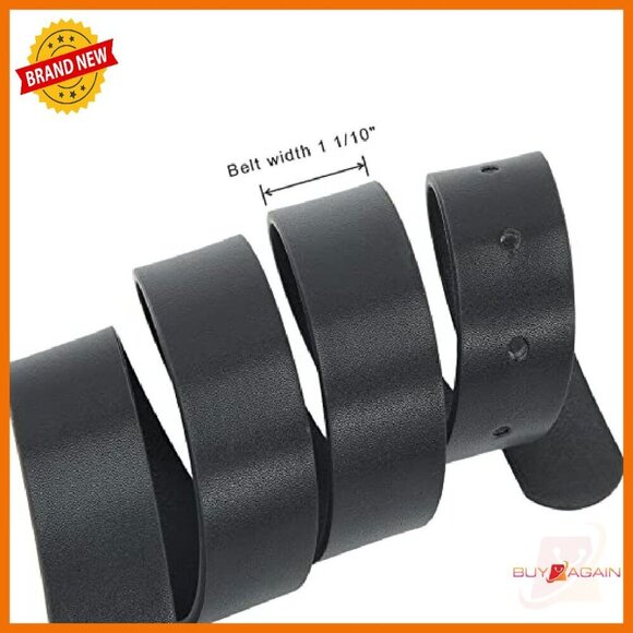 Faux Leather Waist Belt with Gold Buckle for Dresses and Jeans main image 3